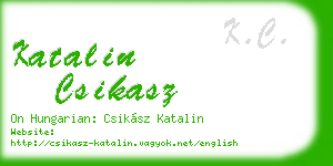 katalin csikasz business card