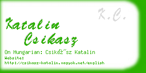 katalin csikasz business card